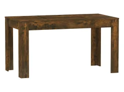 Mesa de comedor de roble ahumado 140x74,5x76 cm madera de ingeniería