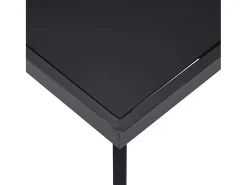 Mesa de comedor de vidrio templado negro 160x80x75 cm ES519755