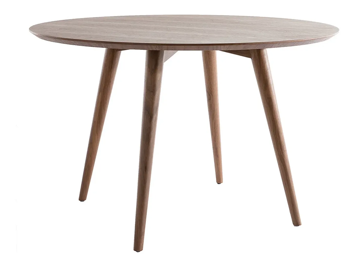 Mesa de comedor diseño redondo nogal D120 LIVIA