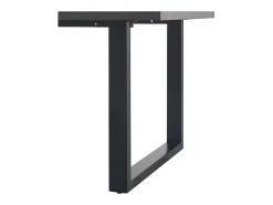 Mesa de comedor EDWAR de 200cm de longitud en decoración de madera marrón oscuro, ideal para un comedor acogedor.