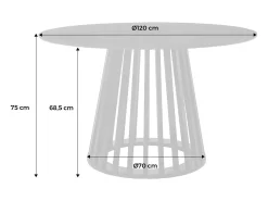 Mesa de comedor efecto madera de 4 plazas negro