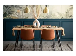 Mesa de comedor en acacia y metal L175 EDGE