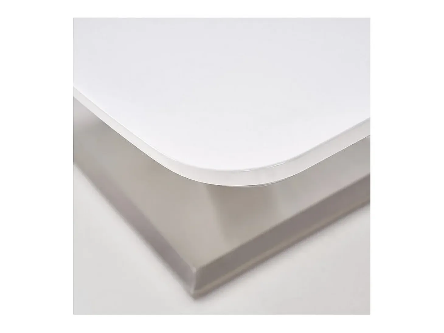 Mesa de comedor en V extensible Clari lacada en blanco