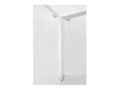 Mesa de comedor extensible Mike lacada en blanco - 130cm / 210cm