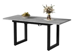 Mesa de comedor extensible multifuncional de acero - estilo industrial - Gris