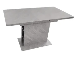 Mesa de comedor extensible moderna con almacenamiento debajo - Gris