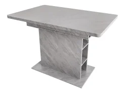Mesa de comedor extensible moderna con almacenamiento debajo - Gris