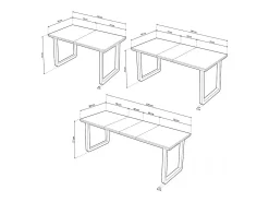 Mesa de comedor extensible Roma roble Nordish/blanco 77x140x80 cm Adec