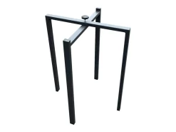 Mesa de comedor extensible de madera Ribo-Color Marrón-Soporte 4 pies-Alargaderas -Ancho extensible