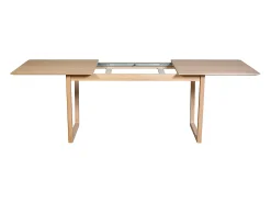 Mesa de comedor extensible chapado roble L160-240 cm LAHO