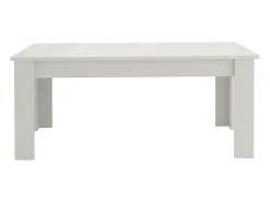 Mesa de comedor extensible 160-210x90cm diseño moderno de madera blanca Jesi Larch