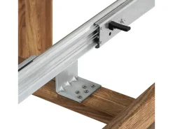 Mesa de comedor extensible de roble macizo blanqueado de 4 a 12 plazas L de 160 a 280 cm Kristen