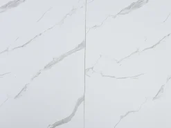 Mesa de comedor extensible para 6 a 10 personas en MDF - Efecto Mármol Blanco y Negro - KORIZEA