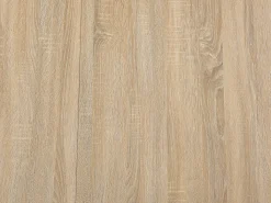 Mesa de comedor extensible 6 a 12 comensales de MDF y acero - Natural y negro - KOMONI