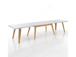Mesa de comedor extensible rectangular de madera 85/180-360cm Ren