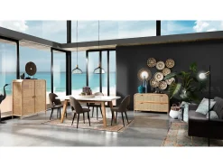 Mesa de comedor extensible rectangular de madera 85/180-360cm Ren