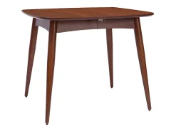 Mesa de comedor extensible nogal L90-130 cm NORDECO