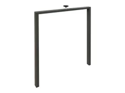 Mesa de comedor extensible de madera Ribo-Color Marrón-Base y soporte con ruedas-Alargaderas -Ancho extensible