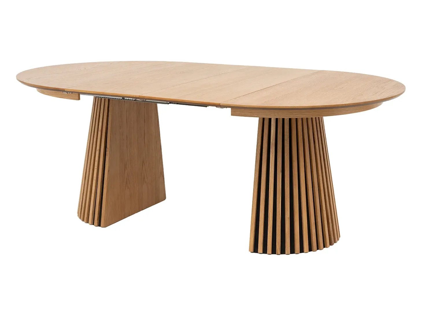 Mesa de comedor extensible 4 a 8 personas de roble - Natural - CARMIZA