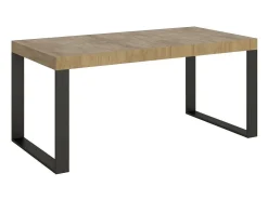 Mesa de comedor extensible tiroz-Color Blanco-Base y soporte con ruedas-Alargaderas -Ancho extensible