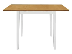 Mesa de comedor extensible MDF blanca (80-120)x80x74 cm ES348463