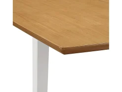 Mesa de comedor extensible MDF blanca (80-120)x80x74 cm ES348463