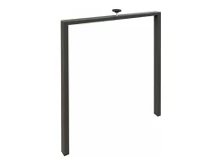 Mesa de comedor extensible tiroz-Color Blanco-Base y soporte con ruedas-5 alargaderas finas-Ancho extensible