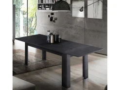 Mesa de comedor extensible 140-190 x 90 cm sala de estar pizarra Jesi Mile