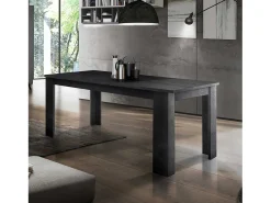 Mesa de comedor extensible 140-190 x 90 cm sala de estar pizarra Jesi Mile