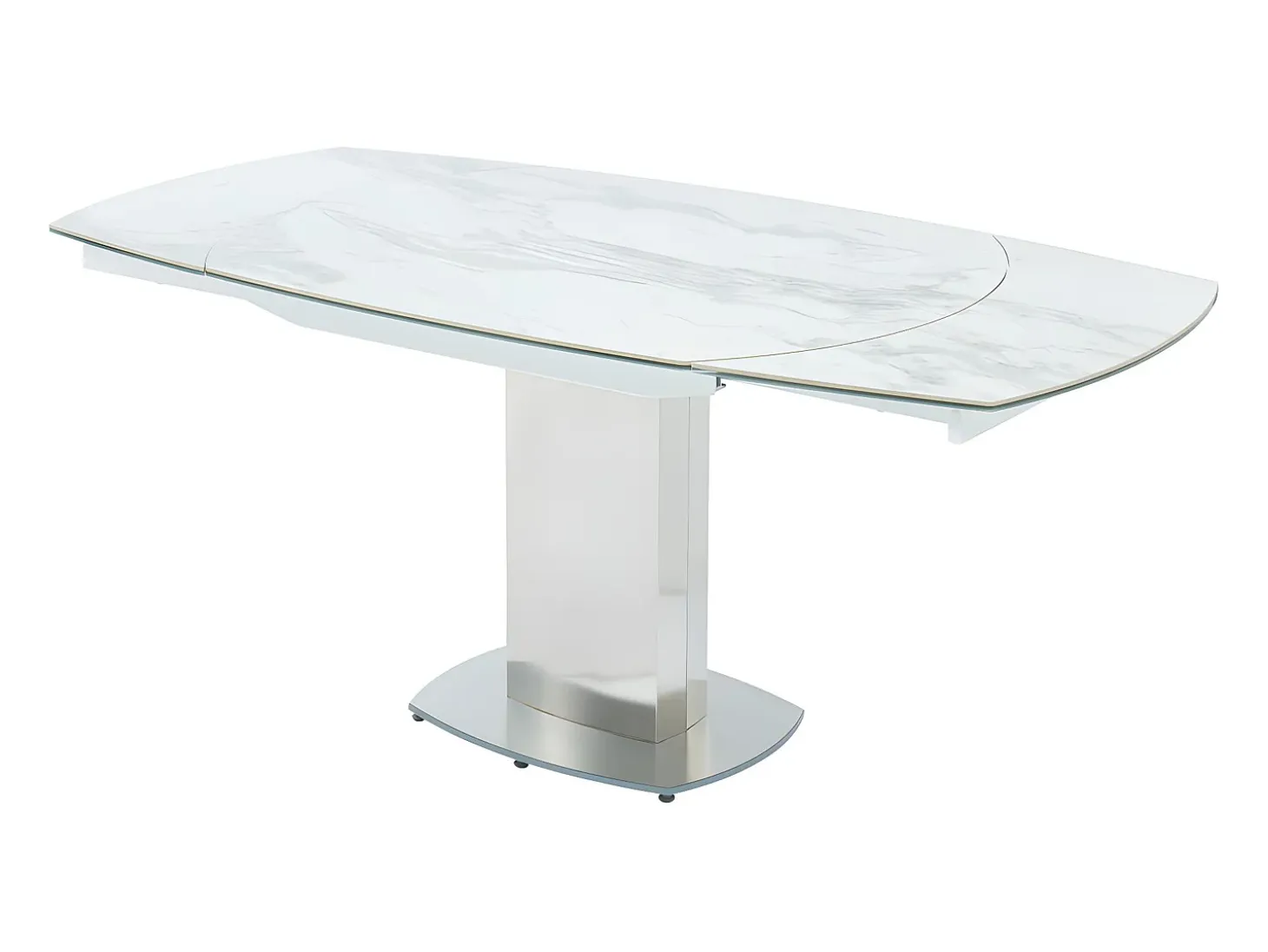 Mesa de comedor extensible. Cerámica y acero. TALICIA