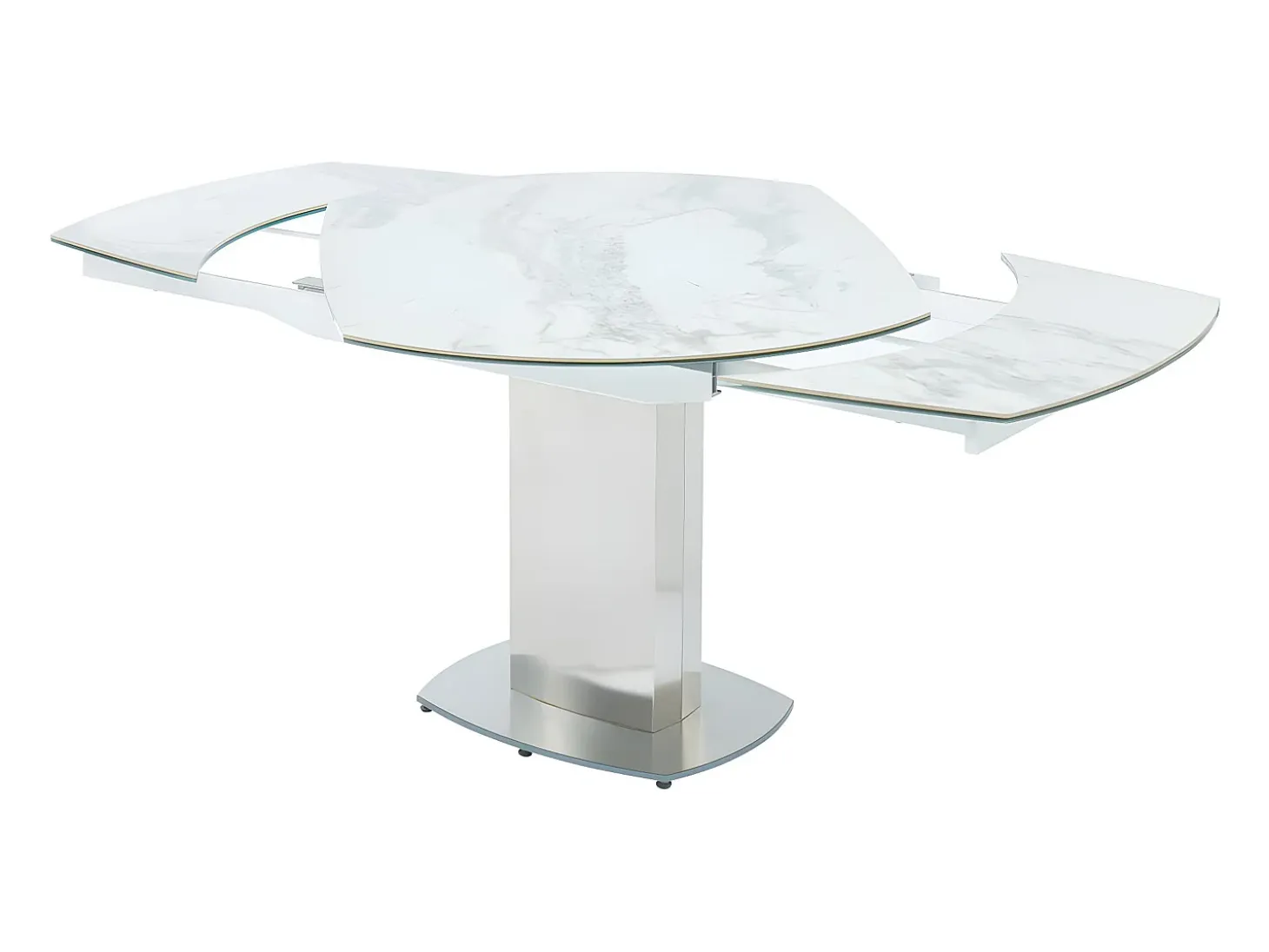 Mesa de comedor extensible. Cerámica y acero. TALICIA