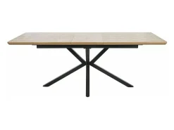 Mesa de comedor extensible 160-200 cm aspecto roble Tommy