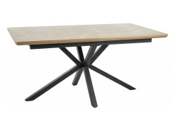 Mesa de comedor extensible 160-200 cm aspecto roble Tommy