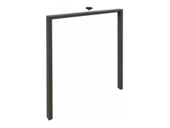 Mesa de comedor extensible tiroz-Color Marrón-Base y soporte con ruedas-5 alargaderas finas-Ancho extensible