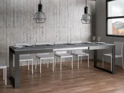 Mesa de comedor extensible tiroz evolución-Marrón-2 pies-180 à 284cm