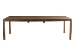 Mesa de comedor extensible rectangular nórdica con acabado en nogal 125-238 cm AGALI