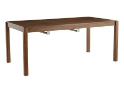 Mesa de comedor extensible rectangular nórdica con acabado en nogal 125-238 cm AGALI