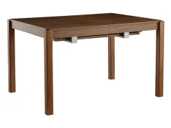 Mesa de comedor extensible rectangular nórdica con acabado en nogal 125-238 cm AGALI