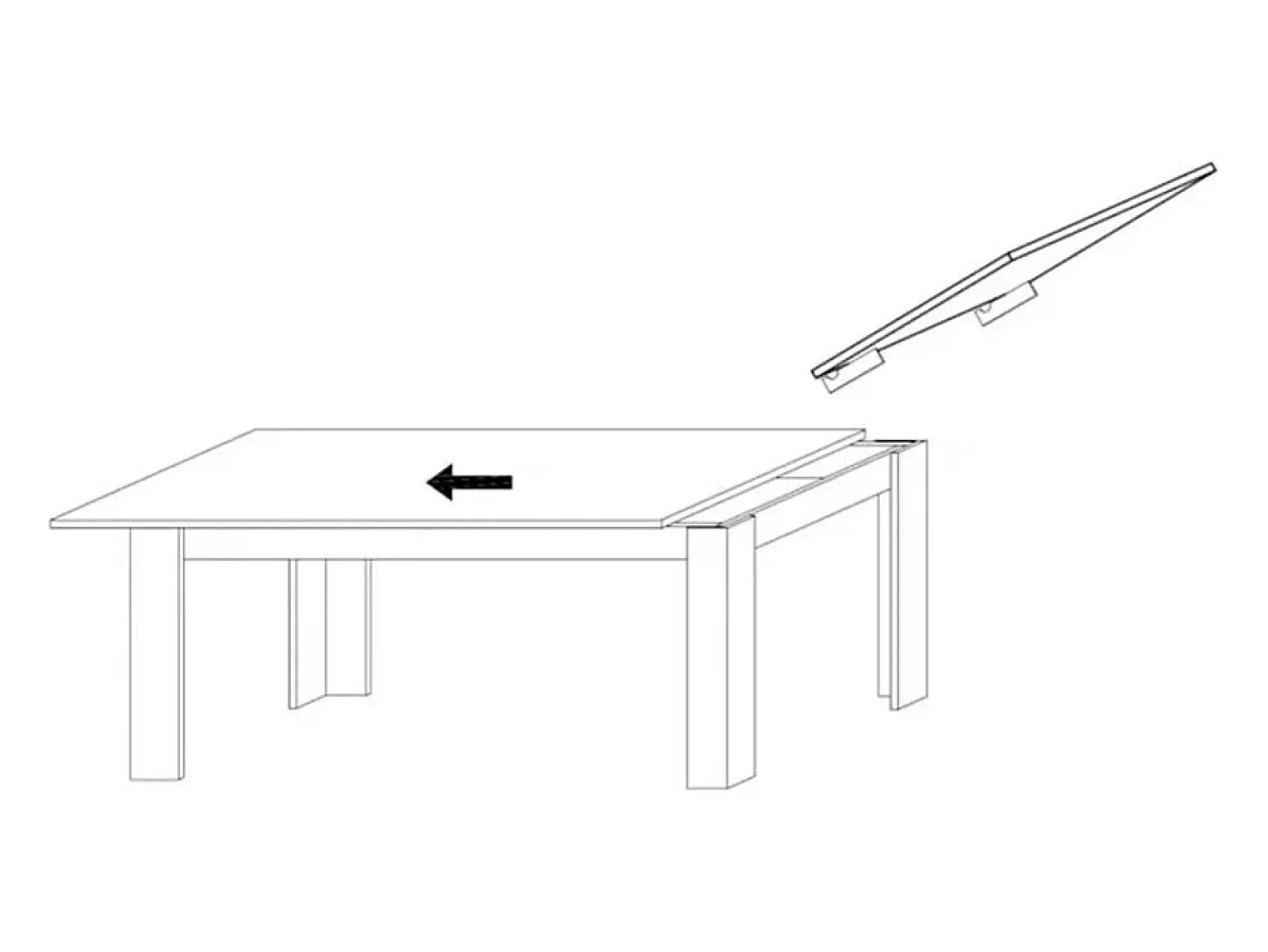Mesa de comedor extensible de madera 90x137-185cm Eclipse Jupiter