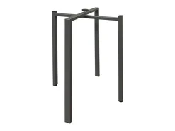 Mesa de comedor extensible de madera Ribo-Color Marrón-Soporte 4 pies-Alargaderas -Ancho extensible