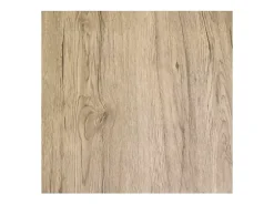 Mesa de comedor extensible Flavio-Color Natural-Soporte 2 pies-5 alargaderas finas-Ancho extensible