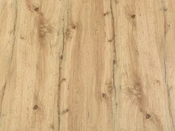 Mesa de comedor extensible 4 a 12 personas de MDF y metal negro - Natural claro - JARELIA