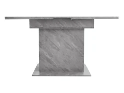 Mesa de comedor extensible - 6 a 8 personas - con 6 nichos - Efecto de concreto gris - Paneles de partículas - 110/130x70cm