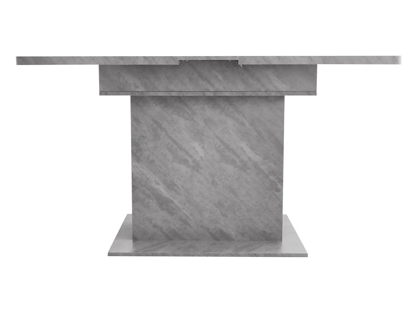 Mesa de comedor extensible - 6 a 8 personas - con 6 nichos - Efecto de concreto gris - Paneles de partículas - 110/130x70cm