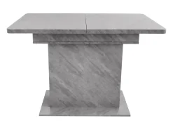 Mesa de comedor extensible - 6 a 8 personas - con 6 nichos - Efecto de concreto gris - Paneles de partículas - 110/130x70cm