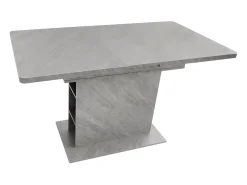 Mesa de comedor extensible - 6 a 8 personas - con 6 nichos - Efecto de concreto gris - Paneles de partículas - 110/130x70cm
