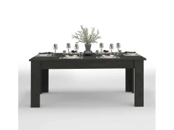 Mesa de comedor extensible con diseño moderno 160-210x90cm Jesi Ardesia