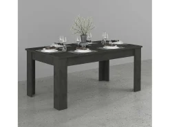 Mesa de comedor extensible con diseño moderno 160-210x90cm Jesi Ardesia