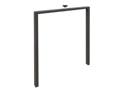Mesa de comedor extensible de madera Ribo-Color Marrón-Soporte 4 pies-5 alargaderas finas-Ancho extensible