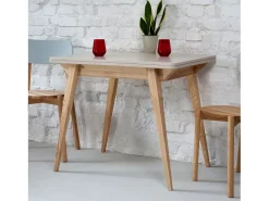 Mesa de comedor extensible 90 x 65 cm Envelope Marrón Beige